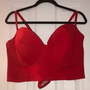 Torrid Red Bikini Top Size 4